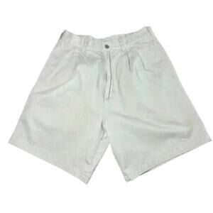 Vintage Chaps Ralph Lauren Pleated Chino Shorts Mens 30 Khaki Beige Classic Fit